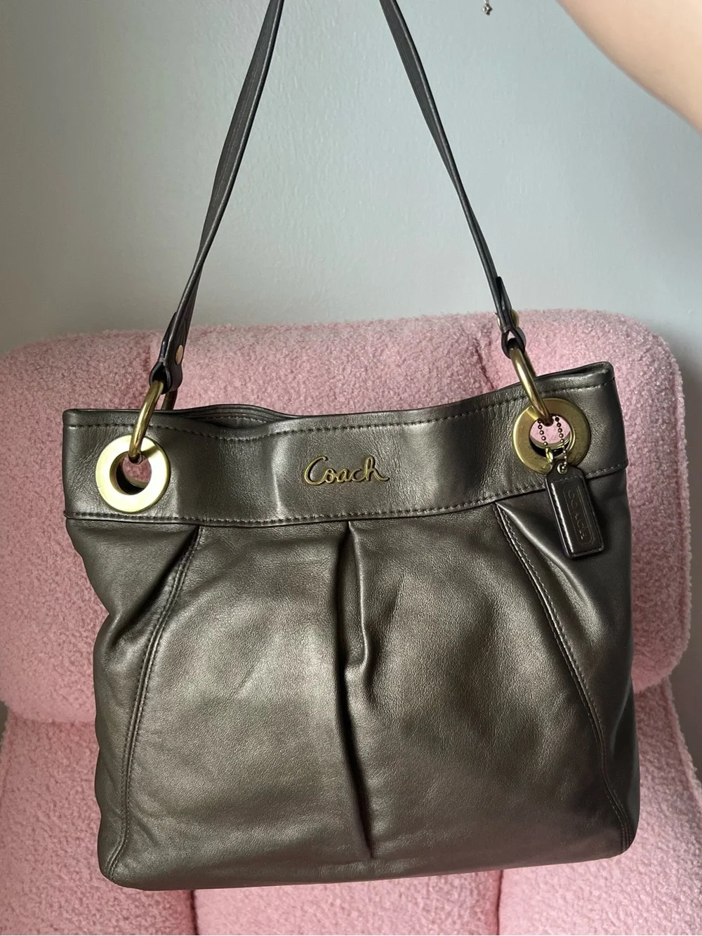 Coach Ashley Leather Hippie Shoulder Bag